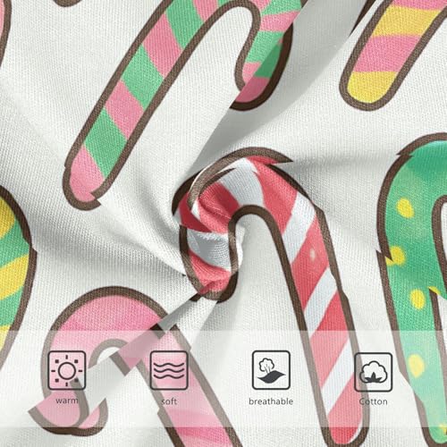 Candy Canes Pattern Girls' Stretchy Triangle Panties Briefs Underwear for Baby Girls in Sizes 2T,3T, 4T, 5T, 6Y and 8Y3