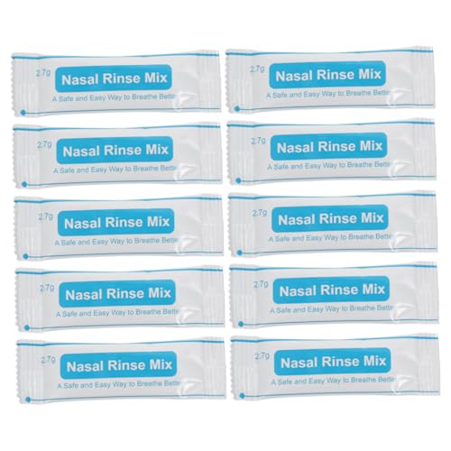 HOUDERCO 1 Caja 40 Piezas Nasales Paquetes Enjuague Equipo Agua Aspiradores Limpiador Sal Para Limpiar La Nariz Lavar La Sal Nasal Sal Protectora De La Nariz Embalaje