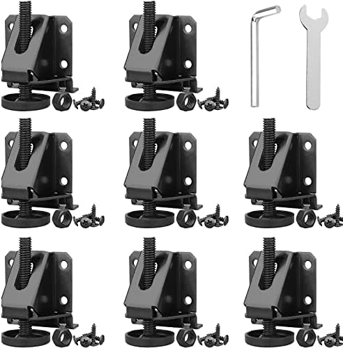 Sanchamy Heavy Duty Leveling Feet Furniture Levelers Adjustable Table Leg Leveler Workbench Leveling Feet for Furniture,Table, Cabinets, Workbench,Shelving Units and More,8Pack Black