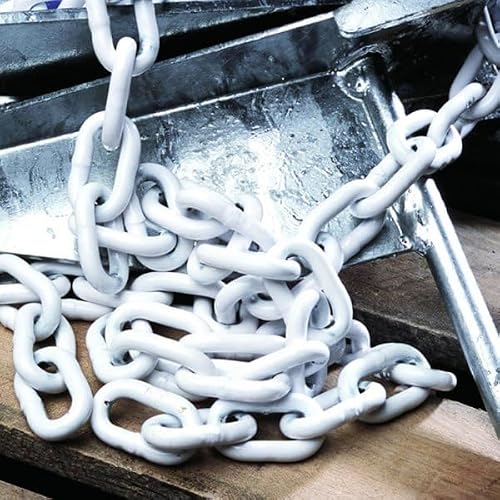 Tie Down Engineering White Polymer Coated Anchor Chain | 1/4 in. x 6 ft. | Boating Equipment| Boat Anchor Accessories |6 feet Long