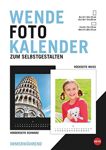 Preisvergleich Produktbild Wende Foto Kalender schwarz / weiß immerwährend