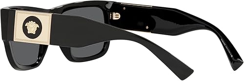 Miniatura 3 de Versace Man Sunglasses Black Frame, Dark Grey Lenses, 56MM Negro