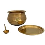 2L Bronze Paruppu Uruli with Lid and Ladle: Best Non-Stick Traditional Cooking Pot Sale