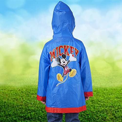 Disney Mickey Mouse Little Boys' Waterproof Outwear Hooded Rain Slicker4