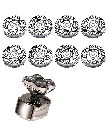 8Pcs Shaver Head Replacement Blade compatible with Skull Shaver Pitbull,Butterfly Kiss, and Palm Electric Razors