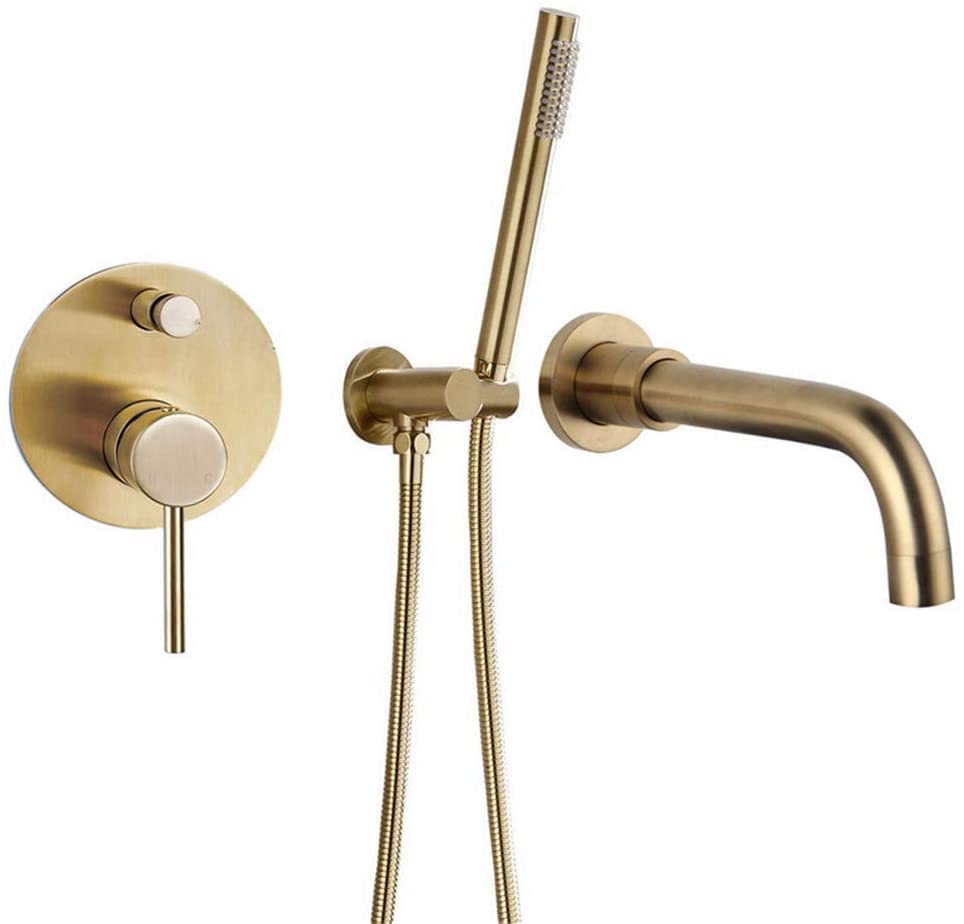 Système de robinet de douche et mitigeur de baignoire mural chaud et froid