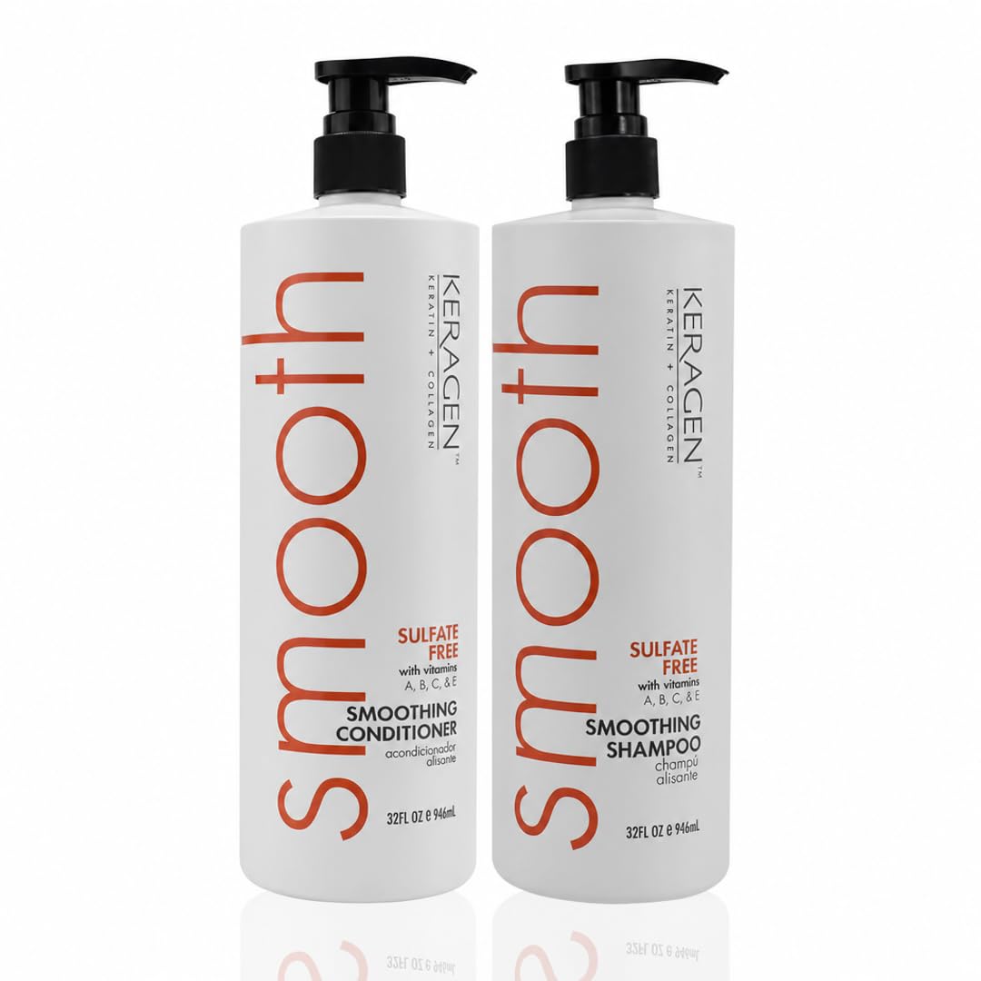 KERAGEN Color-Treated Shampoo & Conditioner, Color Protection, 32 oz 64 Fl Oz (Pack of 1)
