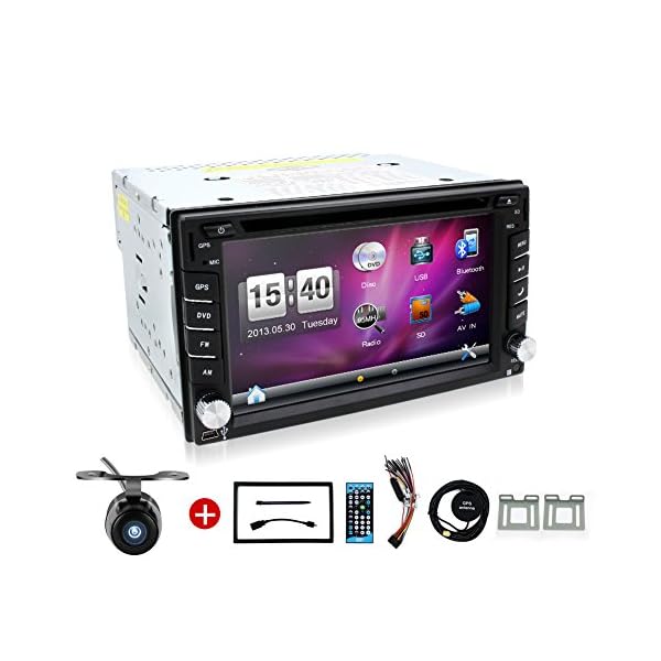 Win CE product 6.2-inch Double DIN in Dash Car Dvd Player Car Stereo Touch Screen Support SWC USB Sd Mp3 FM AM Radio for Universal Car With Backup Camera