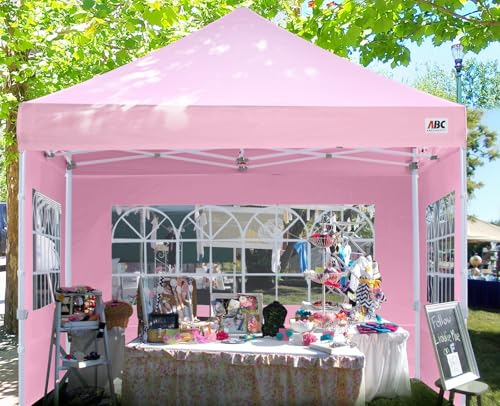 Image of ABCCANOPY Pop up Canopy Tent with Elegant Church Window 10X10,Pink