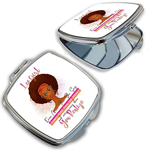 BRGiftShop Birthday Black Queen Celebrate Zodiac Month Leo Jul23-Aug21 Compact Pocket Cosmetic Mirror