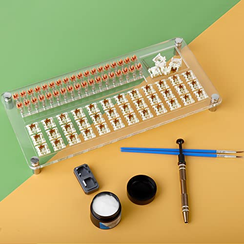 Image of RUNJRX 36 Switches Acrylic Lube Station,Keyboard Switch Grease 0.53oz /15g, Switch Opene for Cherry Kailh Akko TTC, Lube Kit for Mechanical Keyboard