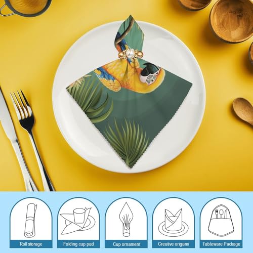 Servilletas de Tela Summer Parrot Pineapple 4 PCS miniatura 7