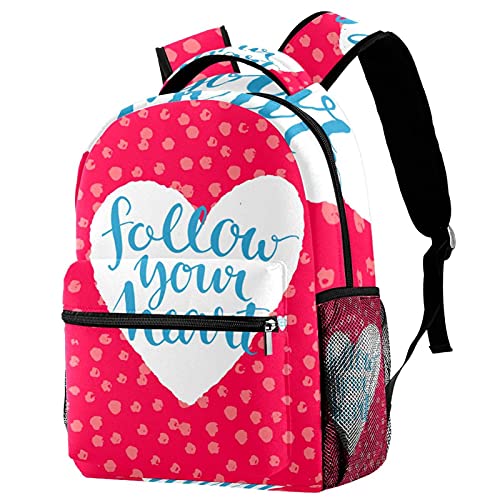 Sac à dos de voyage enfant Follow Your Heart Love avec porte-bouteille