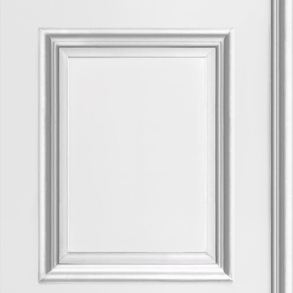 Wallpapershop White Realistic Wood Panel Effect Wallpaper Classic Traditional Living Room