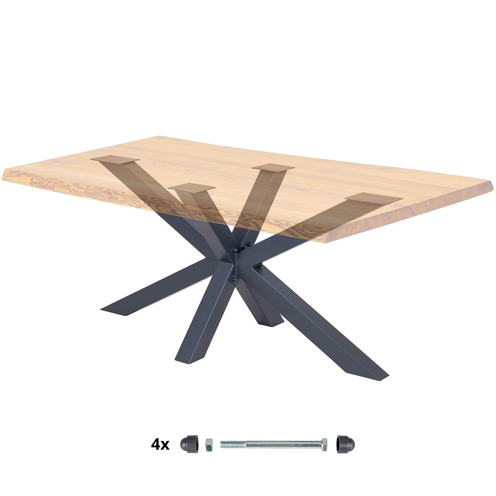 Czarne, malowane proszkowo, stalowe nogi do stołu pająka, styl industrialny, do samodzielnego montażu, nogi do stołu jadalnego, 98 * 40 * 43 cm