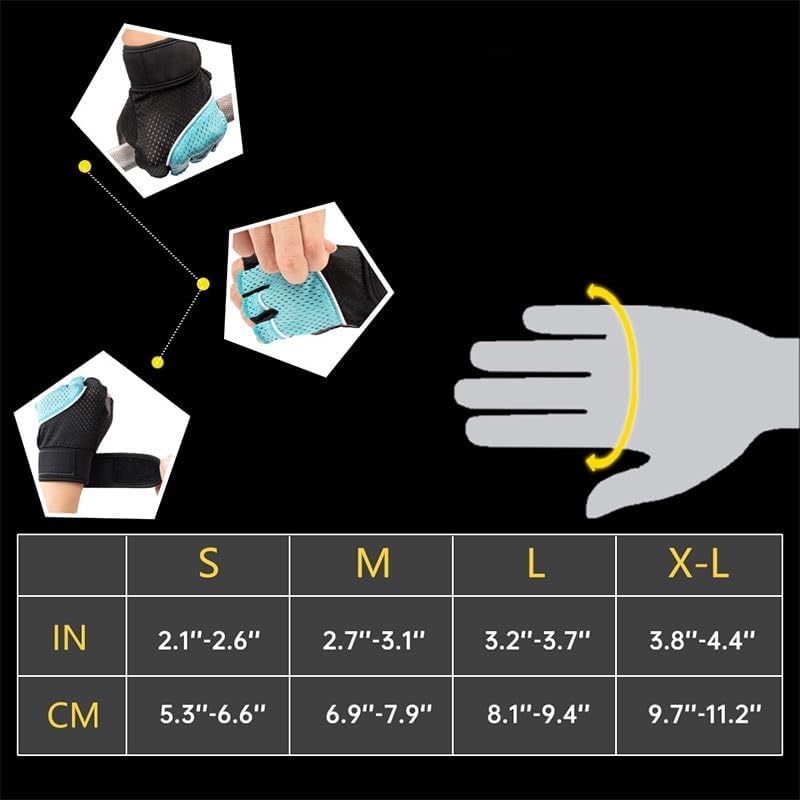 Fitness Dumbbell Yoga Anti-Slip Sports Cycling Nylon Half Finger Gloves