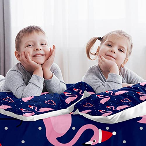 Housse de couette flamant rose Noël, parure douce de qualité