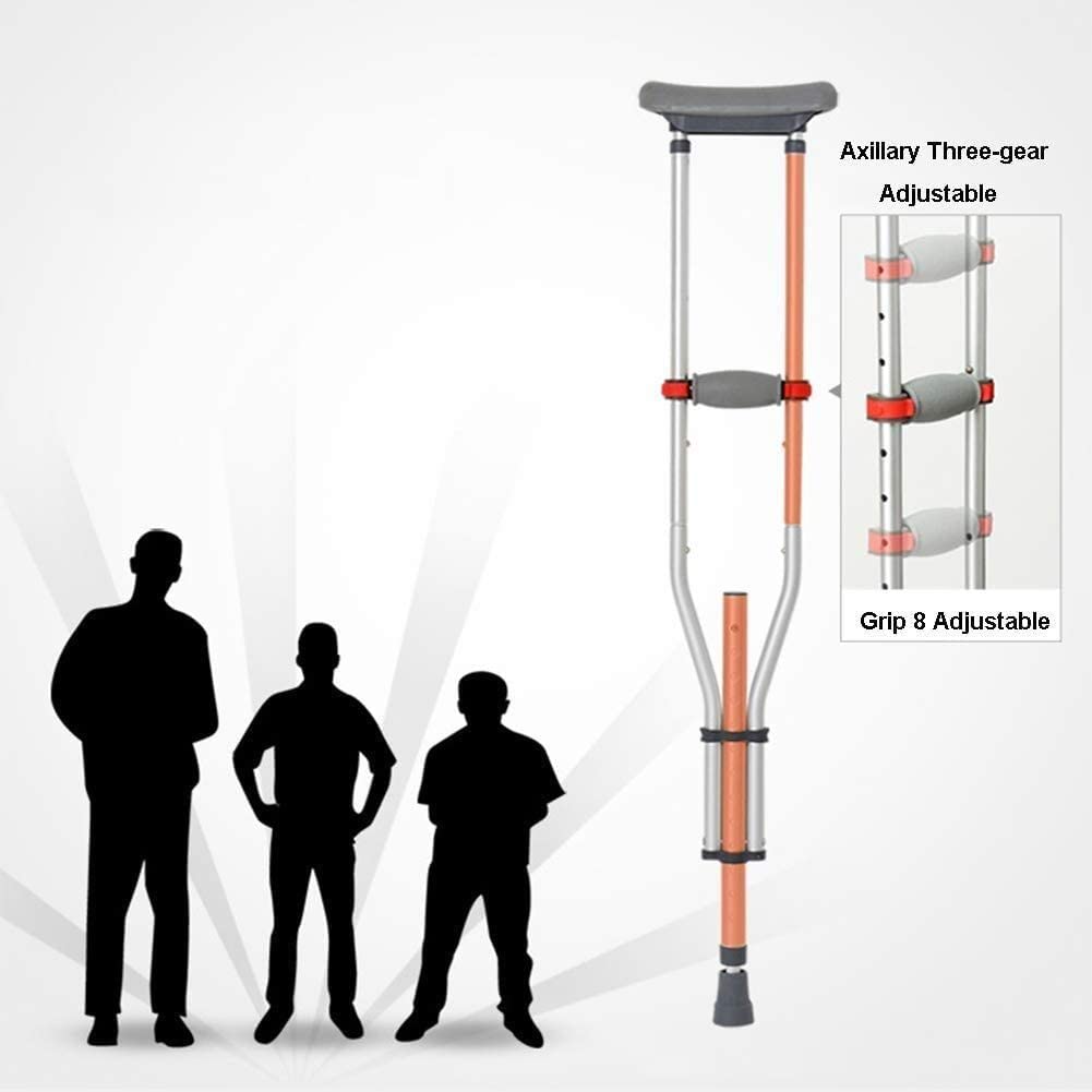 KANBUN Kule dla dorosłych kule pod pachami do regulowanych lekkich aluminiowych składanych kul pod pachami 136 kg pojemność regulowana wysokość użytkownika 39 do 157,5 cm dla osób niepełnosprawnych