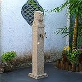 Generisch Freistehender vertikaler Gartenbrunnen mit Wassersäule, dekorativer Hydrant für Bewässerung und Wassergewinnung, Grau, 60 cm (23,6 Zoll) – ideal für Hof- und Gartendekoration