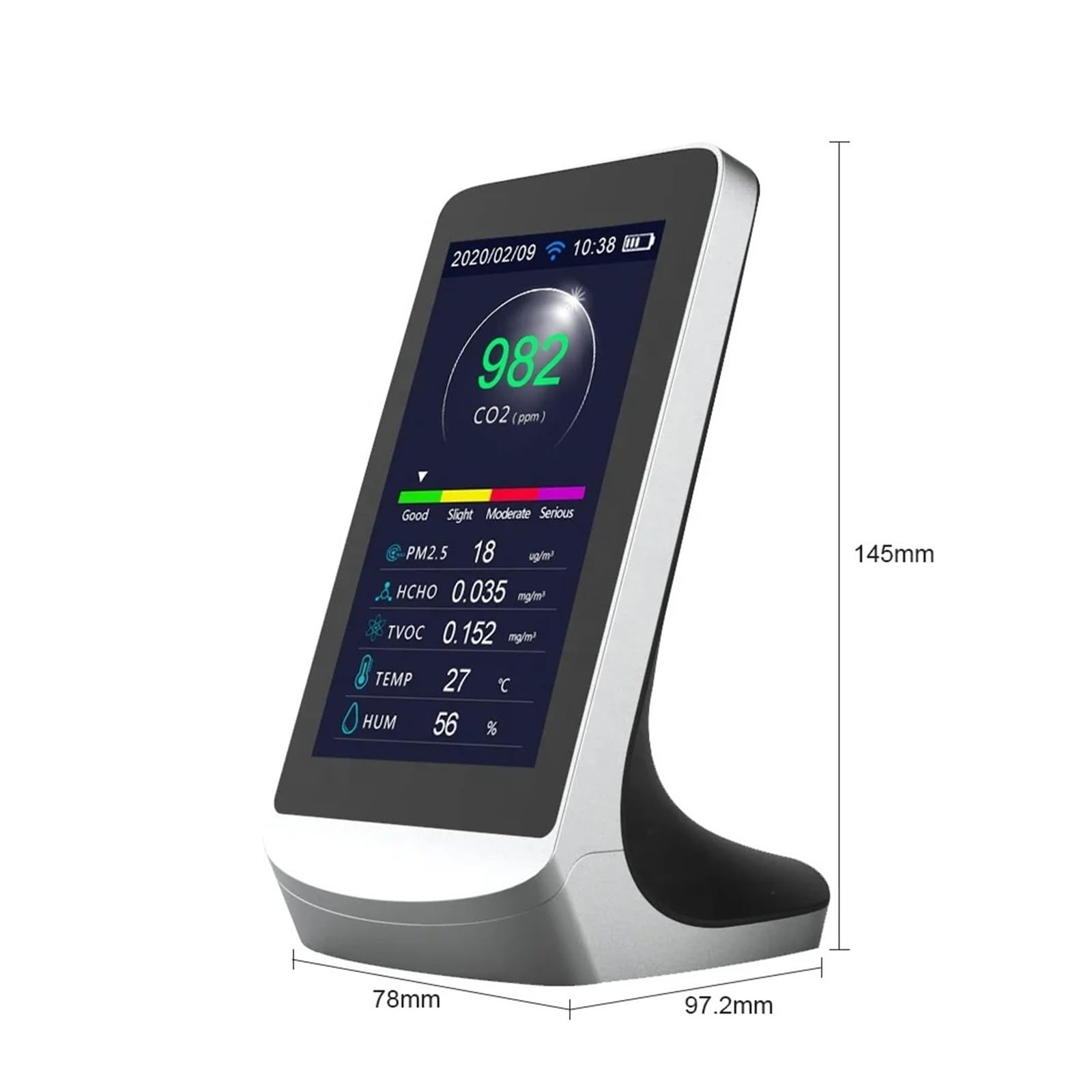 Wielofunkcyjny monitor jakości powietrza w pomieszczeniach Wi-Fi przenośny detektor PM2.5/temperatury/wilgotności z wyświetlaczem LCD Wysoka czułość dla laboratorium
