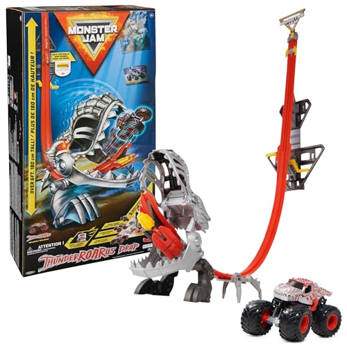 Monster Jam ThunderROARus Drop Playset with Exclusive Monster Truck, Over 6 Feet Tall, Lights & Sounds, Kids Dinosaur Toys for Boys and Girls Ages 4 and Up by Monster Jam - Used condition - US$70.06