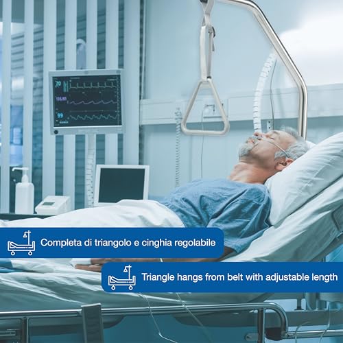 GIMA Vaimas - Bettgalgen, Rohrstuktur aus Stahl mit verstellbarem Gelenk und mit 3 Höhenverstellungen, 27645