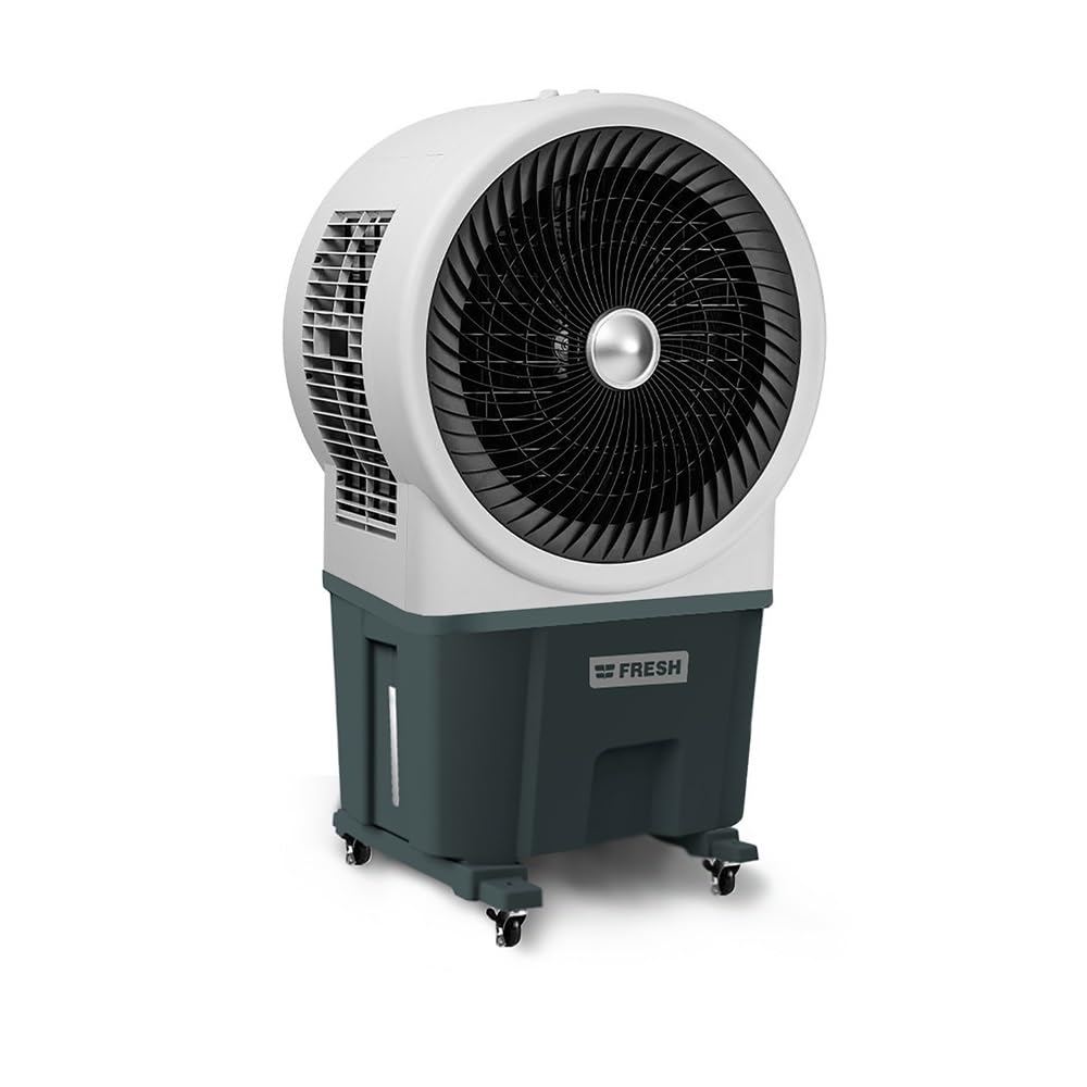 Raffrescatore evaporativo portatile ad acqua 90 litri, 210 watt, per 60 mq, 3 velocità Fresh
