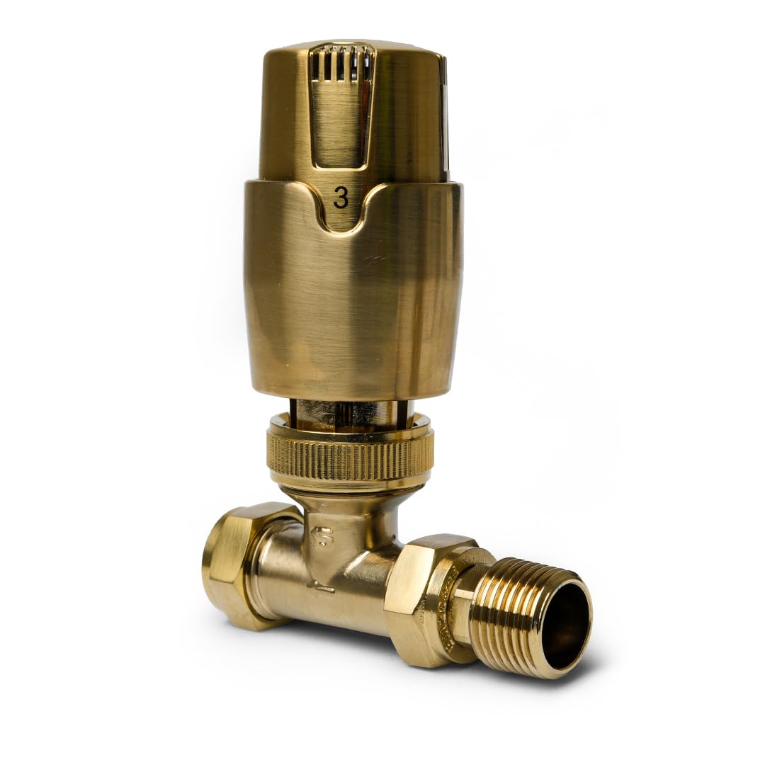 Valvole Termostatiche Per Radiatori Nere - Angolate, Per Portasciugamani E Termosifoni - Filettatura 15mm - Design Moderno - Foto 12