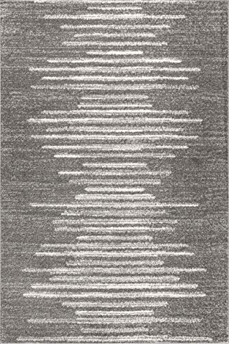 Tapete Eyely Berber Stripe Geométrico 8 x 10 Gris/Crema miniatura 3