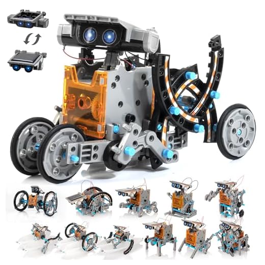 Bravmate Robot op zonne-energie voor kinderen vanaf 10 jaar, 14-in-1 STEM-speelgoed, doe-het-zelf bouwpakket voor Robot op zonne-energie, cadeau voor jongens, voor kinderen, jongens van 10, 11, 12+