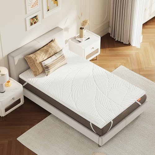 Sweetnight Topper 80x200cm,Matratzen Topper Viscoelastische Matratzenauflage Gelschaum Matratzentopper 80x200,Gel Memory Foam Topper,mit Abnehmbarem...