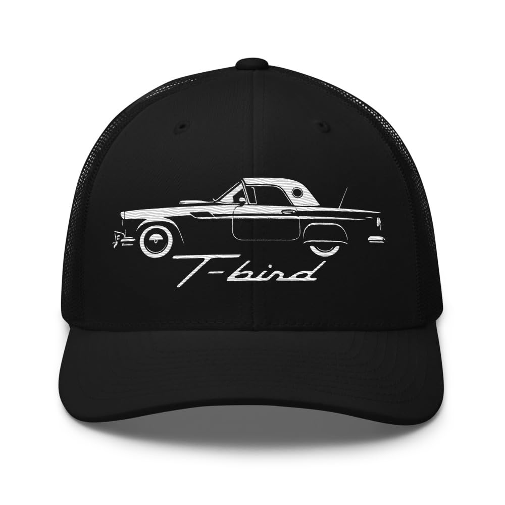 1957 Thunderbird czapka dla entuzjastów klasycznych samochodów T-Bird Silhouette Trucker Cap