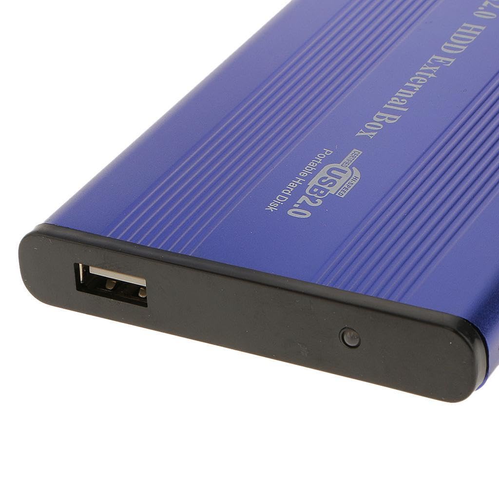 usb2.0 ide external 2.5" ssd hdd hard drive enclosure laptop disk case blue