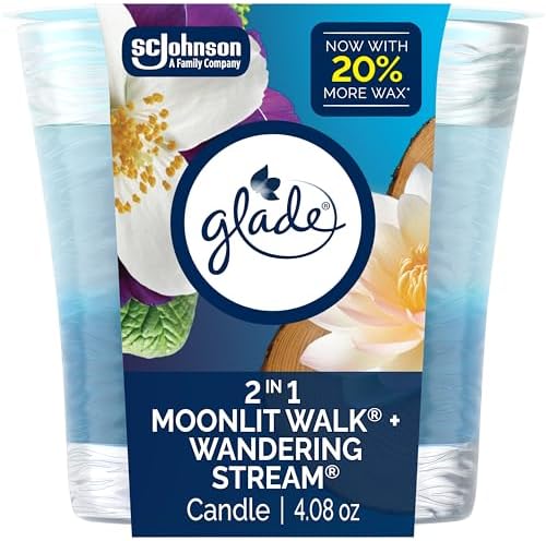 Glade 1-Wick 2in1 Scented Candle Jar, Moonlit Walk & Wandering St...
