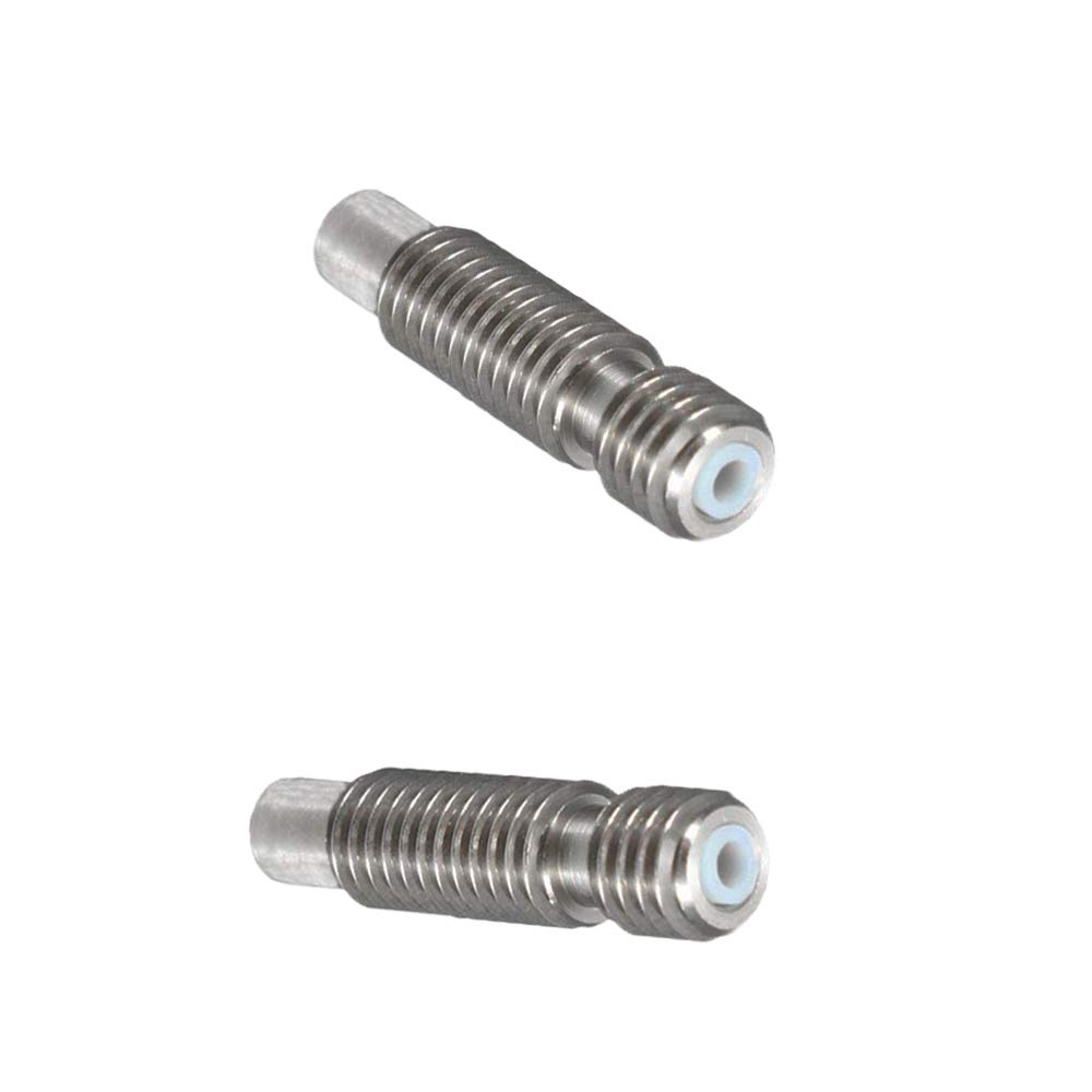 6-częściowy Heatbreak Throat Tube V6 1,75 mm stal nierdzewna z teflonem do filamentu 1,75 mm kompatybilny z E3D Hotends RepRap wytłaczarką Hotend drukarka 3D