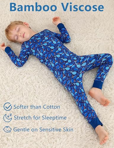 JunNeng Bamboo Viscose Toddler Pajamas, Baby Boys Girls Pjs Sets, Kids Snug-Fit Long Sleeve Sleepwear2