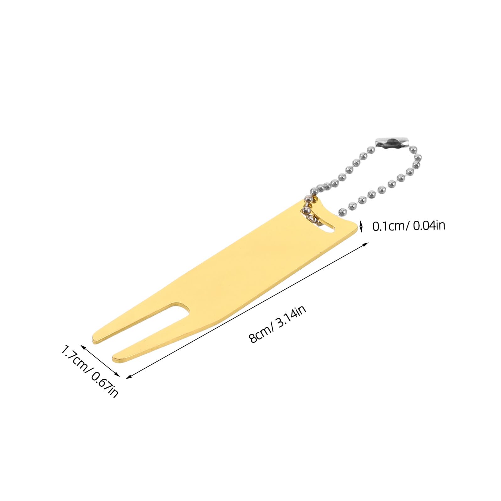 VANZACK 2 Stück Golf Divot Tool aus Metall mit Ballmarker Wetterfeste Grasreparaturgabel Tragbares Pitch Mark Werkzeug für Golfer zur Rasenpflege und Putt-ausrichtung