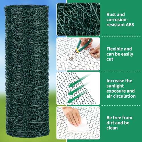 Chicken Wire Fence Mesh, Thicken Metal Floral Chicken Wire Fence For Crafts Poultry Garden, Chicken Wire For Chicken Coop Barrier Rabbit Cage With Gloves, Iron Wire And Plier #TOP1
