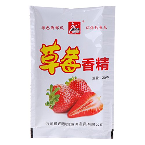 ohohulo 20G Strawberry Fishing Powder Carp Bream Food Addictive Lure