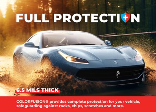 Image of ColorFusion PPF by VViViD, Gloss China Blue Dry Apply PPF Vinyl Car Wrap Roll 1.3ft x 5ft