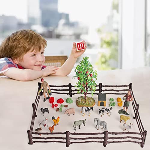 36 Stück Realistische Bauernhof Tierfiguren Miniatur Bauernhof Tier Spielzeug Spielset Pädagogisches Lernspielzeug für… – Bild 4