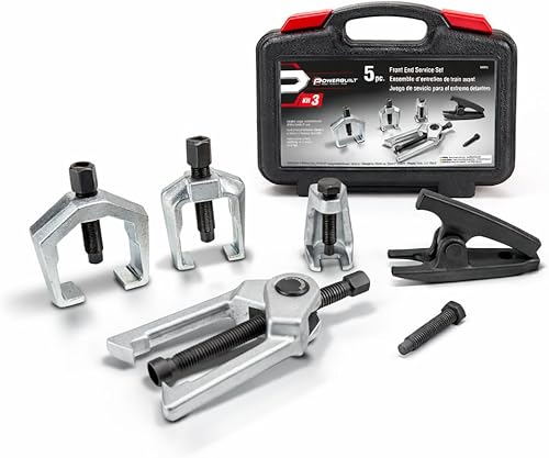 Vista 8 de Kit de herramienta removedor de barra de unión interna Powerbuilt – Se ajusta a Ford, GM, Chrysler Rack y Pinion – Incluye adaptadores de zócalo
