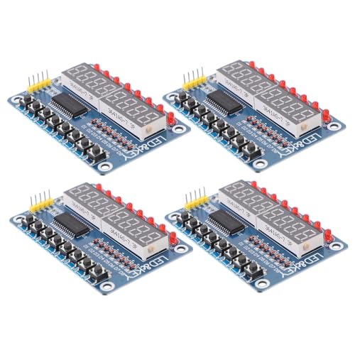 KICHOUSE 8 Keys Display Module Led Digital Tube Display Module Microcontroller Compatible