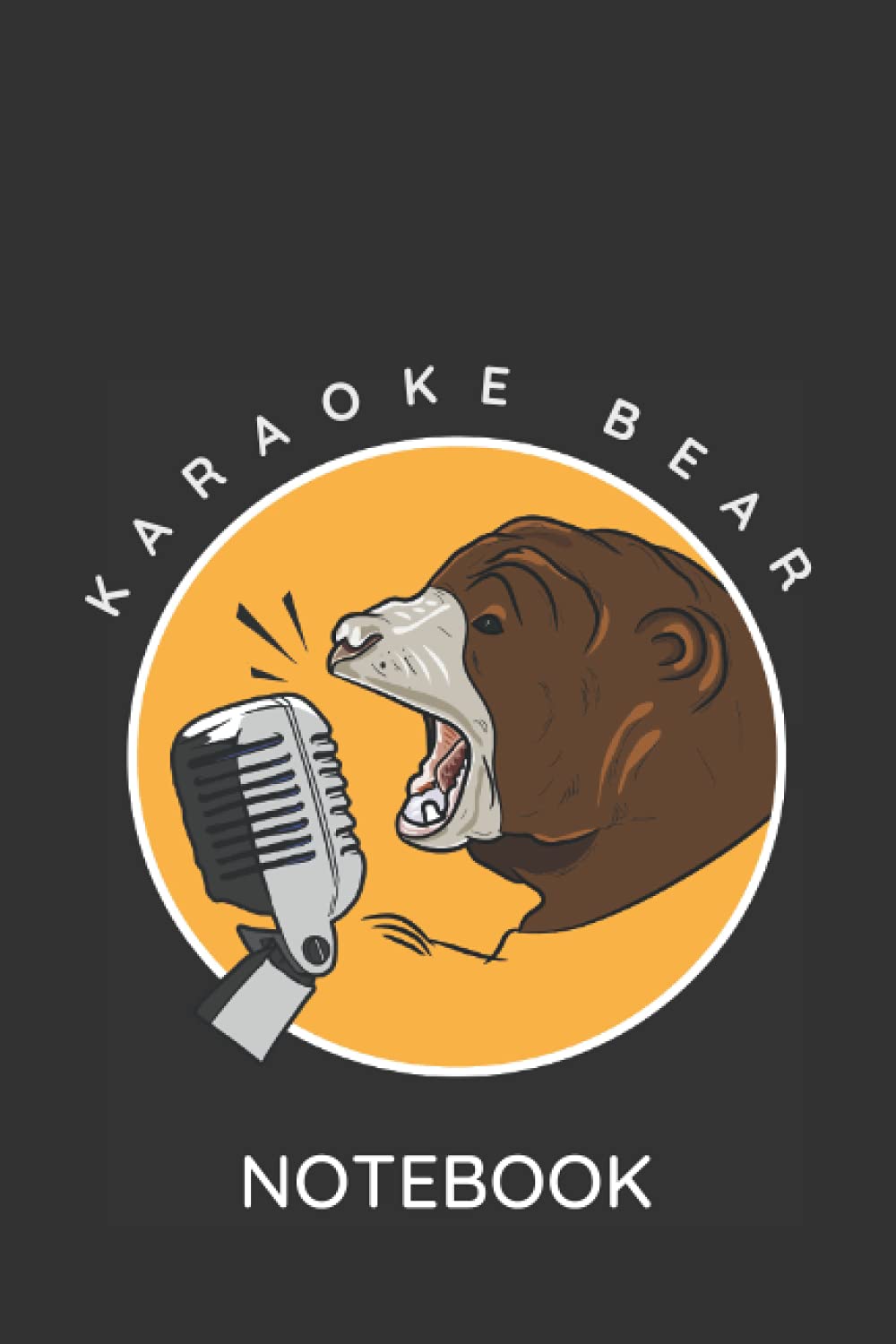 Karaoke Bear Notebook: blank lined notebook for Bear lovers