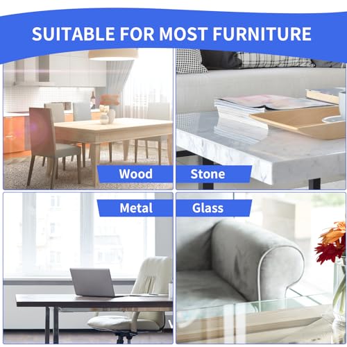 Image of 8 Pack Corner Protectors Baby Proof Corners and Edges Protector, Extra Large Clear Table Corner Protectors for Baby Safety Guards Bumpers Cover Sharp Furniture, L Shape