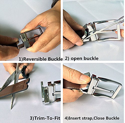 Men's Reversible Genuine Leather Jeans Designer Belts For Men Sliver/Golden Buckle3