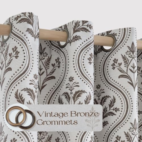Amazon – YoungsTex 2-Panel Brown Floral Linen-Blend Curtains - $11.98– - image 6