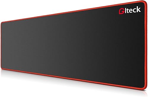 GLTECK - Alfombrilla de ratón grande para juegos tamaño XXLextendida 36 x 12 pulgadas alfombrilla de ratón larga antideslizante almohadillas de goma