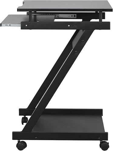 Miniatura 7 de SogesGame Carrito de escritorio portátil compacto para computadora para espacios pequeños, estación de trabajo de trabajo, carrito de computadora