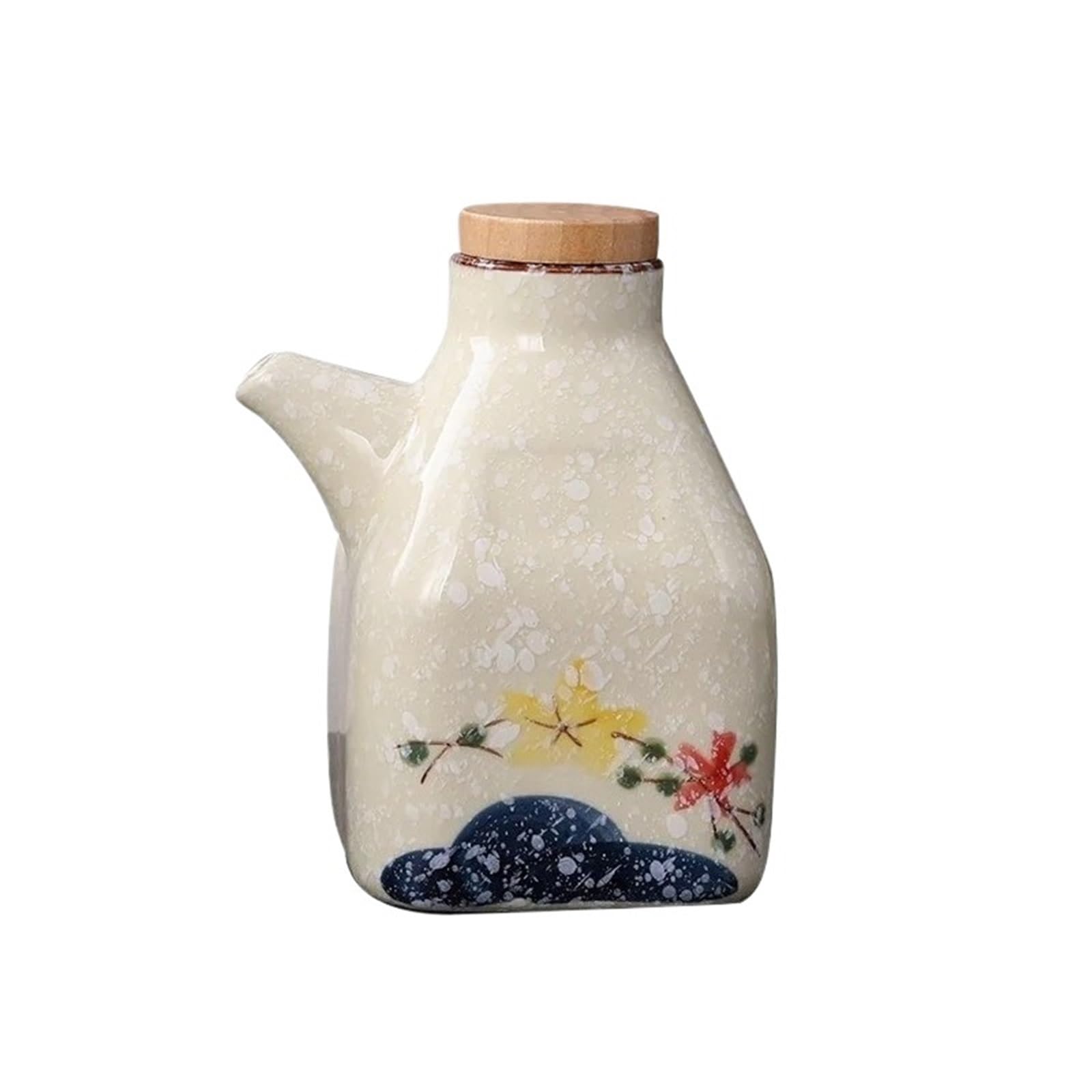 QAUUCP Ceramic Olive Oil Dispenser Bottle Sauce Ceramic Vinegar Dispenser Soy Cooking Oil Mini Olive and Bottle(Color4)